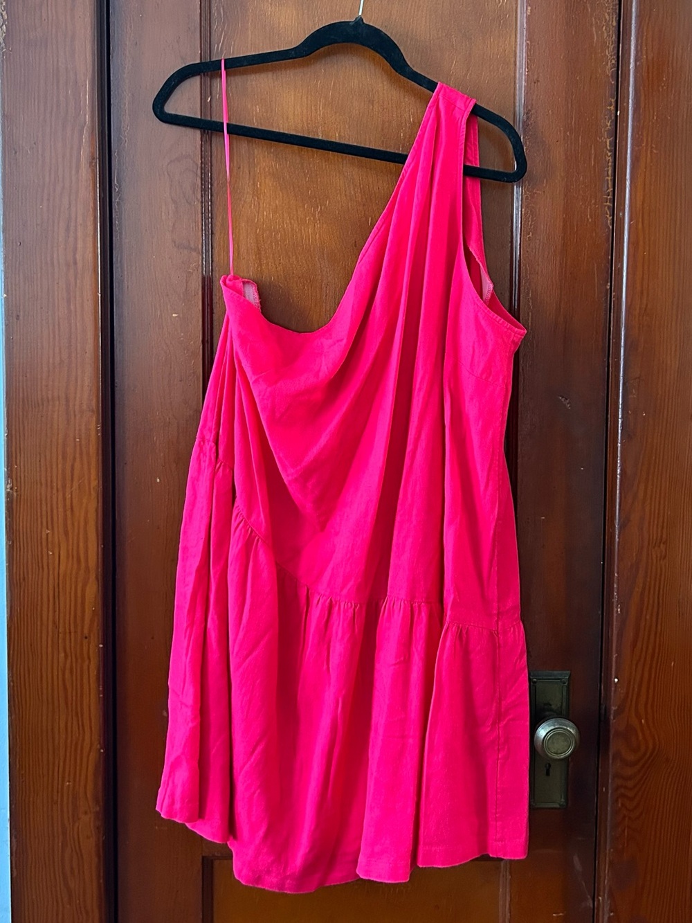 Old Navy One-Shoulder Bright Pink Summer Dress